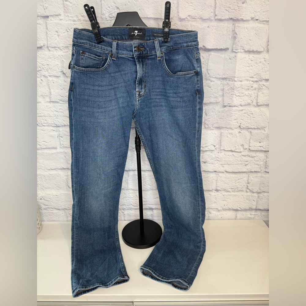 Mens 7 For All Mankind Indigo Denim Jeans The Straight